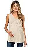 Eliana Stretchy Maternity & Nursing Tank Top - Maternity Blouses for Work & Summer Maternity Clothes