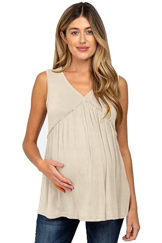 Eliana Stretchy Maternity & Nursing Tank Top - Maternity Blouses For Work & Summer Maternity Clothes #TOP26