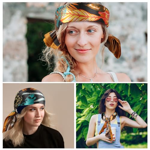 Head Scarf for Women Silk Satin Scarf for Hair Wrapping 35 Inch Square Scarf4