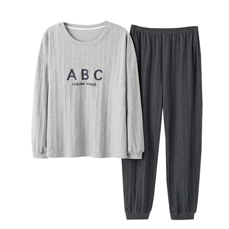 Pigiama Pigiama Uomo in Cotone A Maniche Lunghe A Maniche Lunghe Plus Cotone Homewear Vestito Abito Esterno Usura Casual