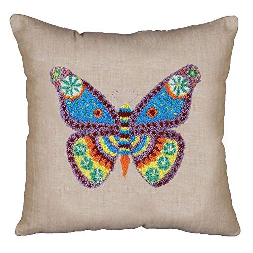 Butterfly Stamped Punch Needle Pillow Kit