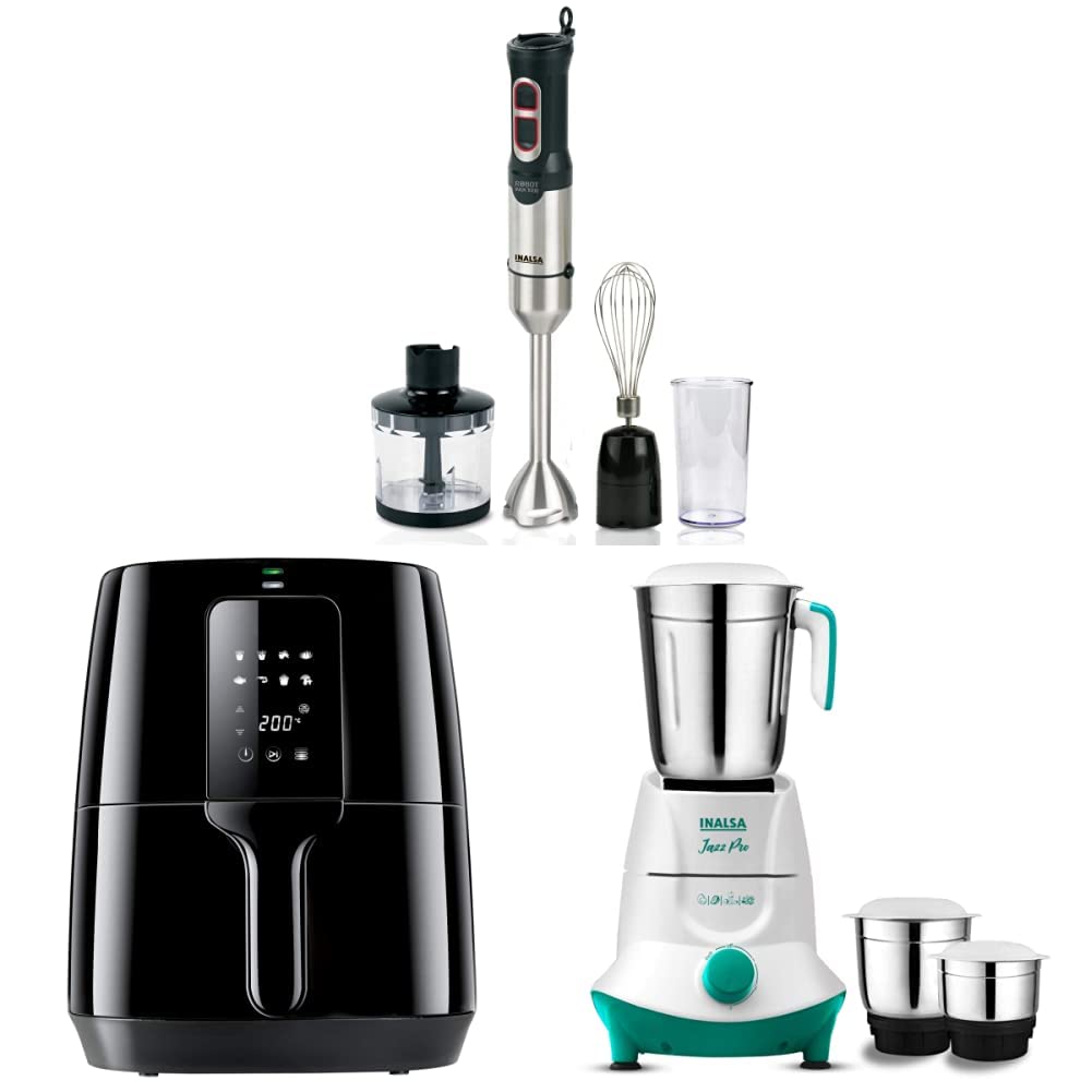 Buy Inalsa Robot Inox 1000, 1000 Watt Hand Blender (Silver/Black) & Air