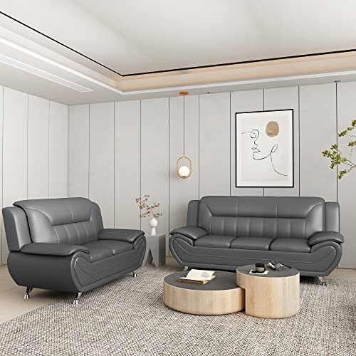 Container Furniture Direct Michael Sofa And Loveseat Gray
