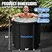 Nalupatio Ice Bath Tub for Athletes with Cover, 34'' Portable Cold Plunge Tub for Cold Water Therapy Recovery, Large Ice Baths at Home Outdoor for Adults, dark black
