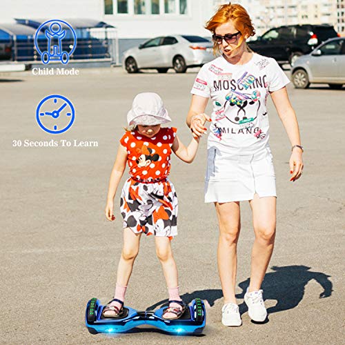 Felimoda 6.5" Hoverboard for Kids and Adult Two-Wheel Self-Balancing Scooter- UL2272 Certificated, withColorful RGB Flash LED Lights - Thumbnail 2