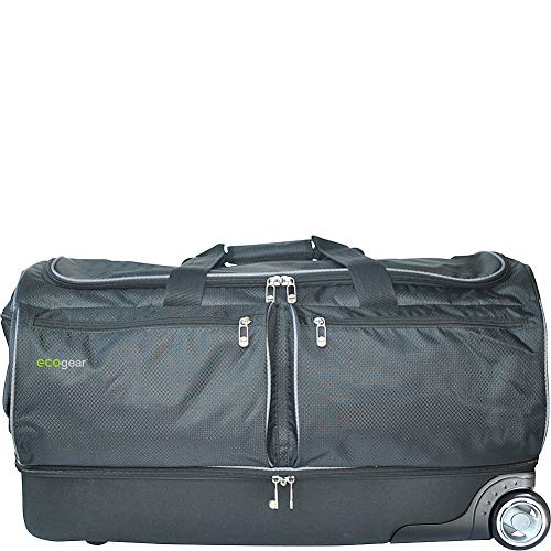 EcoGear 28 Inch Wheeled Duffel with Garment Rack, Black, One Size