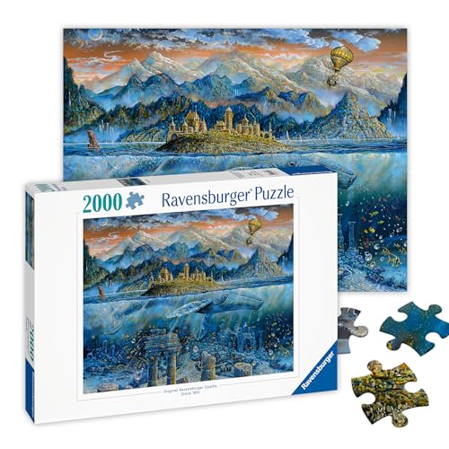 Ravensburger - Wisdom Whale - 2000 Piece Jigsaw Puzzle - Stunning Undersea World - Beautifully Illustrated Whales and Underwater Treasures - Premium Quality - Ideal Gift - Puzzles for Adults