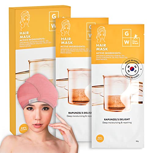 Hydrating Argan Oil Deep Conditioning Hair Mask for Dry and Damaged Hair Treatment - Korean Advanced Formula for All Hair Types - Moisturizing Hair Mask for Growth (2-Pack)