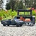 OANMYJJO Toy Trucks for Boys Mars Pickup Trailer Toy RV,Diecast Metal Pickup Trailer RV Model Kit,Toy Truck and Trailer with Sound and Light Pull Back,Truck and Trailer Toys for Boys Ages 4-7（Grey）