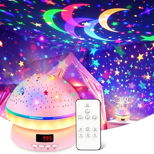 MINGKIDS Toys for 3-8 Year Old Girls Boys,Star Night Light Projector with Hard Projection Cover...