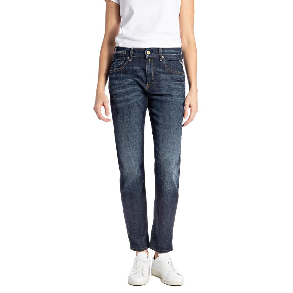 Replay Damen Jeans Marty Boyfit Bio, Dark Blue 007-1 (Blau), 23W / 30L