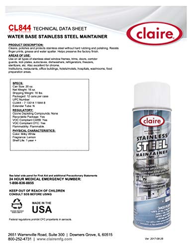 Claire CL844-12pk Mantenedor Acero Inoxidable Base Agua 12pz miniatura 2