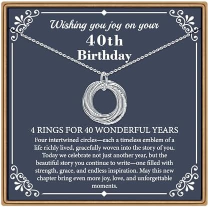 IEFLIFE Birthday Gifts for Women, Sterling Silver Necklaces, 40th 50th 60th 70th 80th 90th Birthday Necklace, 40 50 60 70 80 90 Years Old Birthday Gifts, 4 5 6 7 8 9 Decade Birthday Jewelry for Women