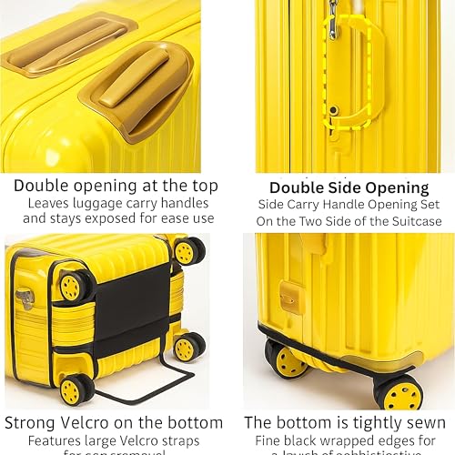 Image of Suitcase Cover Set Of 3 Trolley Bag Cover Transparent PVC Suitcase Bag Cover with Zipper Dustproof Waterproof & Cabin Bag Anti-Scratch Luggage Cover for Travel Accessories, ( Grey, Pack of 3 )