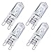 Poweka Lot de 4 Ampoule G9 Pour Four Halogène G9 Oven 25W 230V Ampoule à Tolérance de 300°C