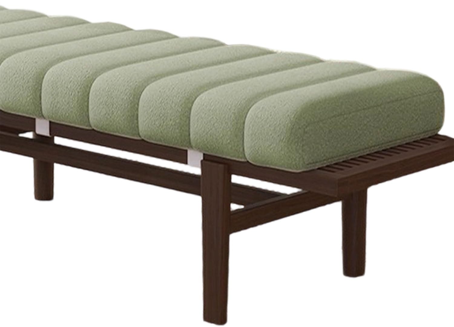 uyeoco Amovible Coussin de Banc Interieur/Exterieur 120x40 180x40 90x50 - Antidérapant Coussin de Siège, Assise Coussin pour Banc de Mobilier Terrasse Balancelle Canapé et Palette(Vert,180x40x4cm)
