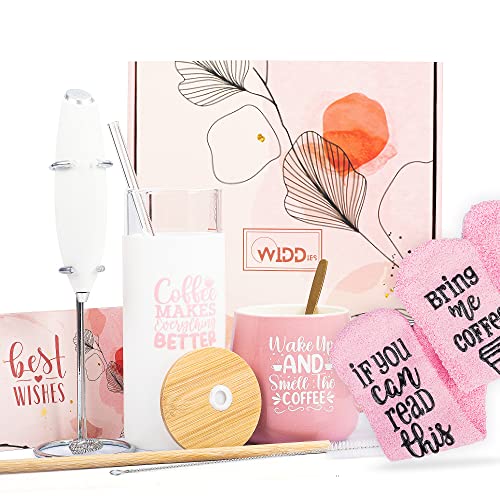 Widdies Coffee Gift Set, for Women, Daughter, Friend, Anniversary, Wedding, Coffee Gift Basket Set for Coffee Lovers, Birthday Gifts for Womens Gifts, Unique Gifts, Girlfriend Gifts