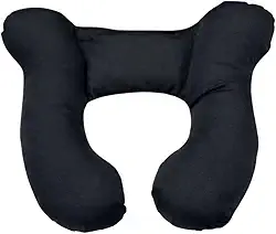 Almofada de Pescoço Apoio Cabeça Bebe Cadeirinha (Preto)