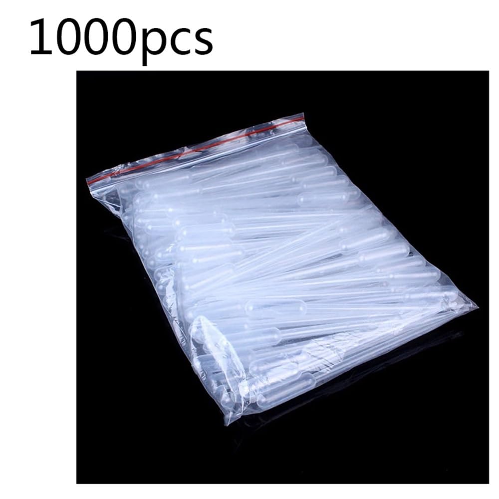 100~1000 pezzi da 5 ml di pipetta di plastica monouso con contagocce trasparente for esperimenti(1000pcs)