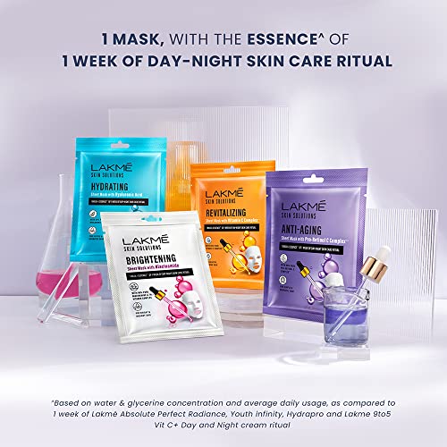 Image of Lakme Skin Solutions Sheet Mask Brightening With Niacinamide 25Ml, Pack Of 2