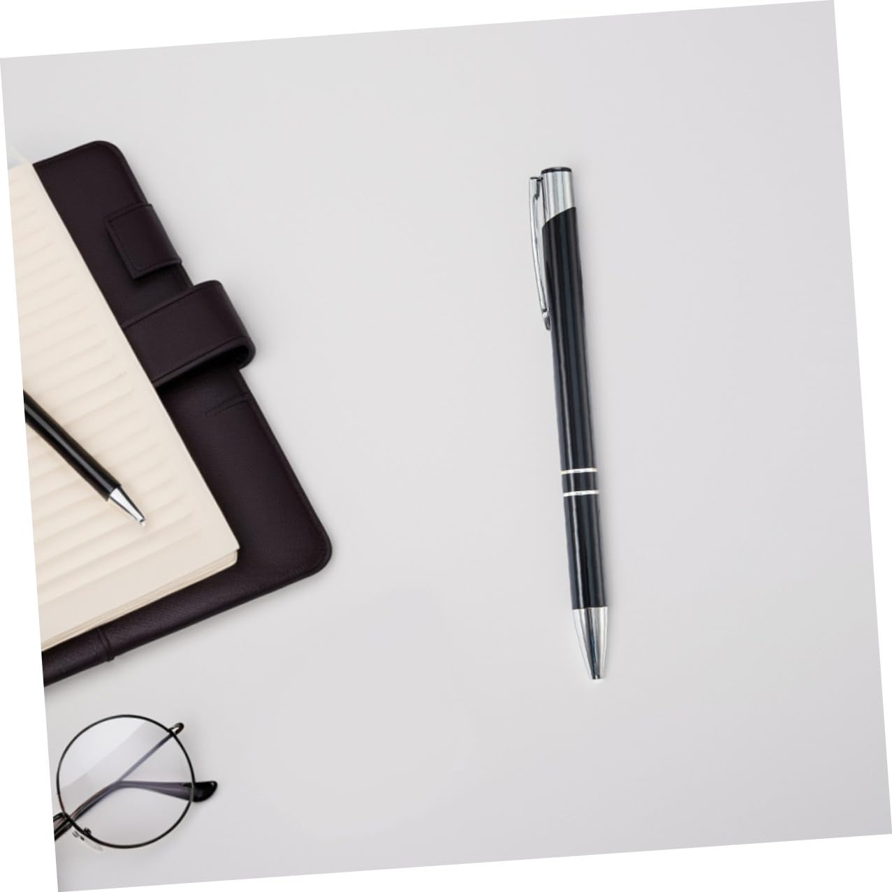 48 Pezzi Penna a Sfera in Metallo Nera Design Elegante e Resistente, Versatile per Uso Ufficio e Scuola, per Adulti e Studenti
