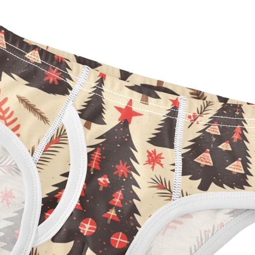 KLL Buffalo Plaid Christmas Trees Little Boys Cotton Briefs Underwear Breathable Children Undies4