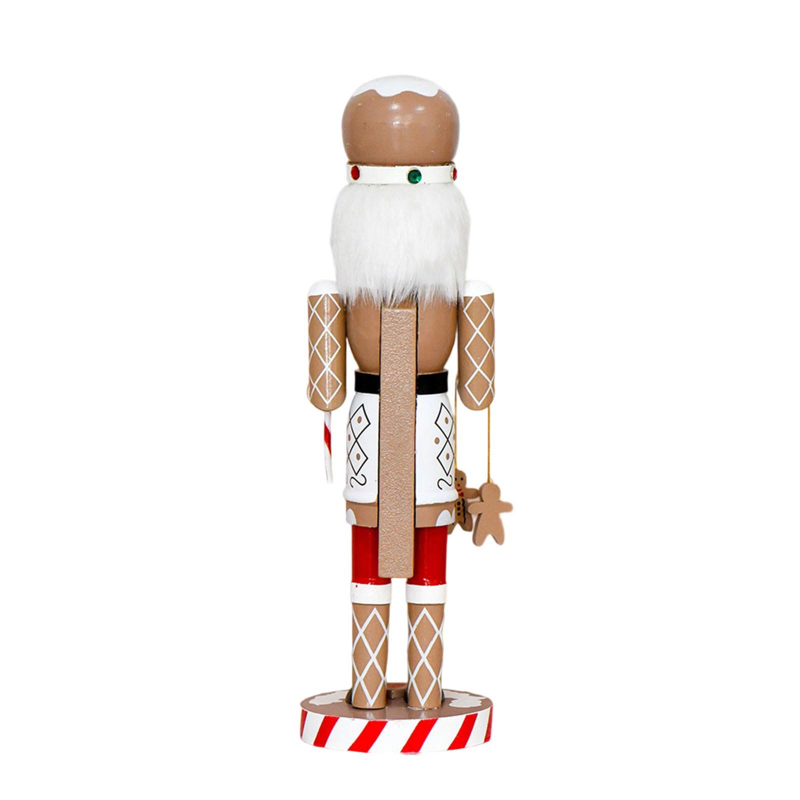 Tsophreniq Wood Carved Gingerbreads Nutcrackers Figurine 36Cm Christmas Party Decoration with Detailing Collectible Christmas Ornament