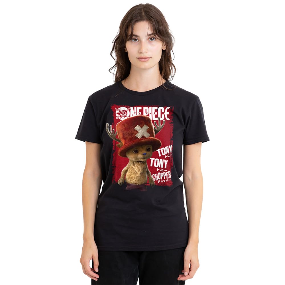 One Piece Women's Black Season Two Chopper Select Screen Shirt, L Uk