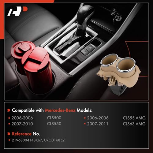 Portavasos Tan para consola Mercedes-Benz W219 CLS550 miniatura 2