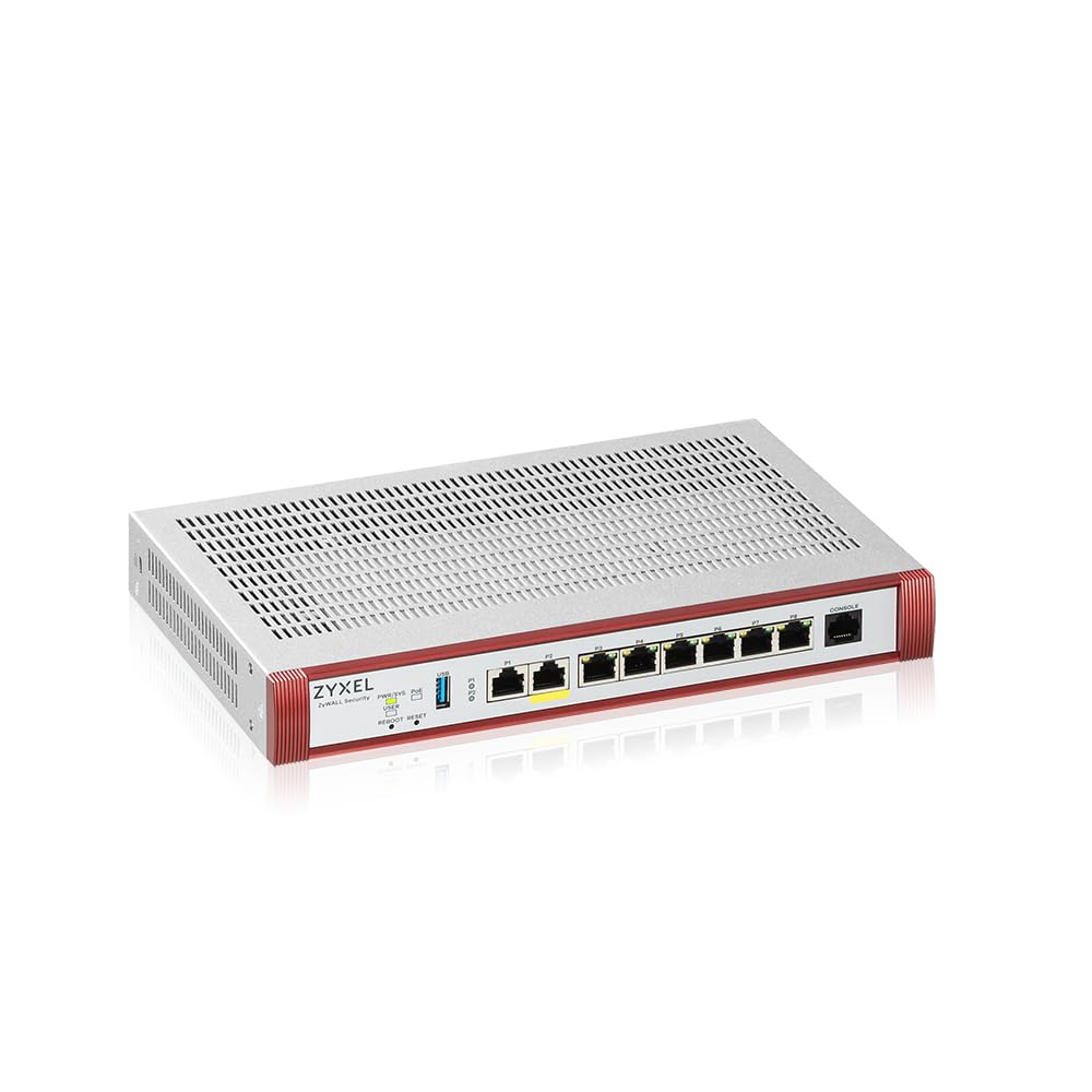 Zyxel USGFLEX200HP ZyWALL Firewall di Sicurezza Informatica ad Alta Velocità | Solo Hardware | 2x Multi-Gig 2,5G (1x PoE+) | VPN | Business Class | Fino a 100 Utenti | Nebula Cloud