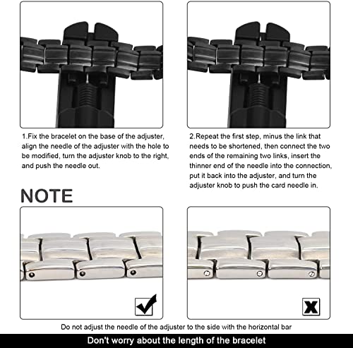 JEROOT Magnetarmband,Reines Titan-Power Herren Magnetische Armbänder für Arthritis Verschluss Armband Magnet Herren Gesundheit 4 Element Magnetarmband Energetix mit Einstellwerkzeug (3500 gauss) – Bild 7