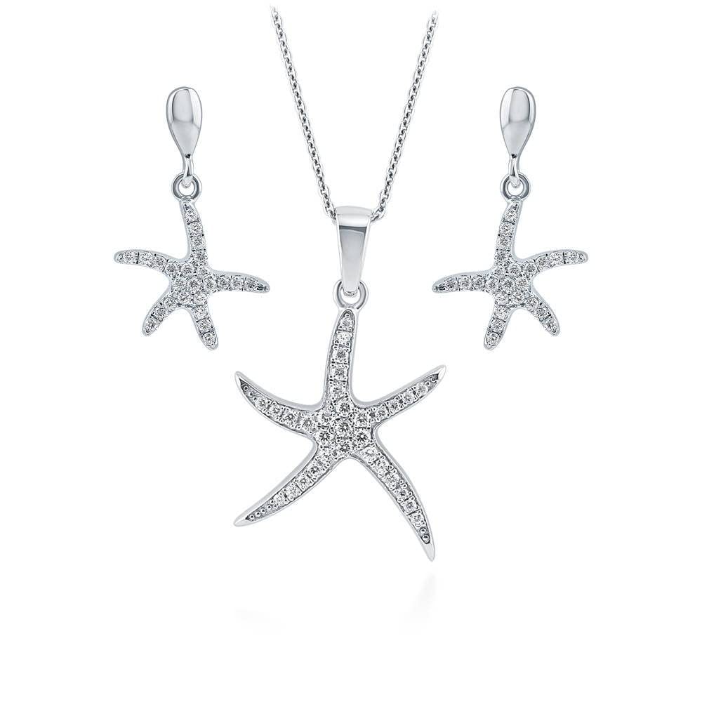 Amazon.com: BERRICLE Sterling Silver Starfish Cubic Zirconia