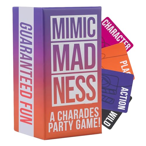 Mimic Madness by Why Dont We - Fun Charades Games for adults - Board Games for adults - Party Games Adult with 210 Cards