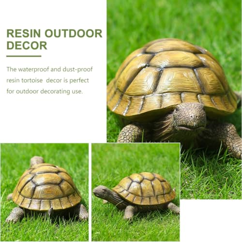 Tortuga de jardín de resina ideal para dar vida y encanto a tu patio exterior 4
