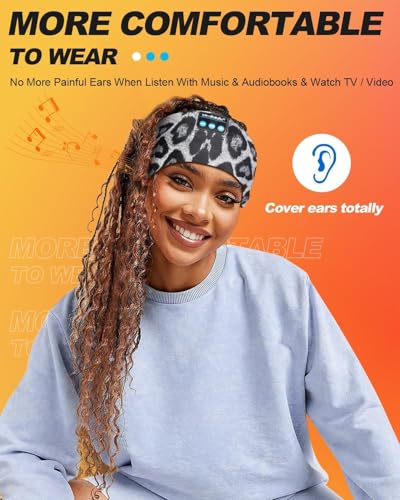 Image of LC-dolida Headband Headphones Bluetooth 5.2, with Ultra-Thin HD Stereo Speaker, Sleep Headband Earphones Wireless for Workout Yoga Insomnia Running Meditation Gifts