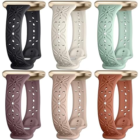 Maledan Engraved Pattern Band for Fitbit Sense/Versa 3 Cover