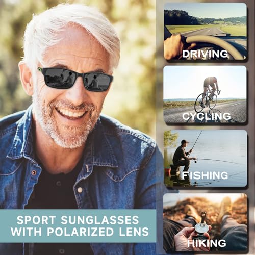 Image of HAOLOTA Polarized Sunglasses Men Women Sports Style Designer Fishing Driving Glasses UV400 Protection
