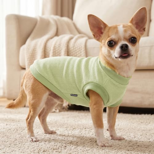 Image of 1 Pack Dog Shirt for Small Supplies Functional Waffle Dog Clothes Warm Soft Sweatshirt Outfit for Dogs Cats Pet Apparel
