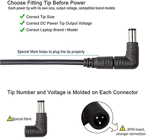 Miniatura 7 de Cargador universal para laptop de 90 W, adaptador de CA delgado con puerto USB para teléfonos móviles | Tablet compatible con Dell Lenovo Toshiba