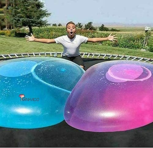 Ginkago Bubble Ball Toy for Adults Kids Large Inflatable Water Ball Beach Garden Ball Soft Rubber Ball Outdoor Party (Pink-XXXLarge)