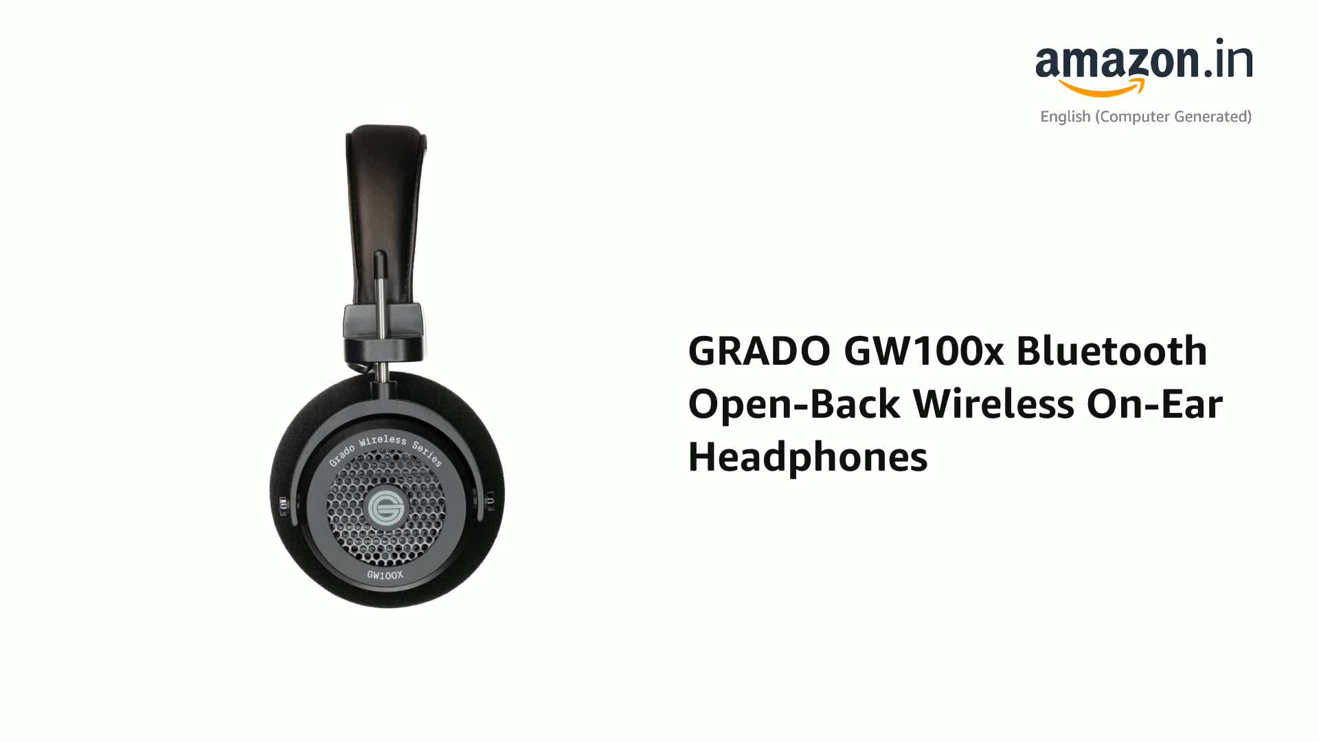Grado Wireless Series GW100x ブラック GRADO GW100x Bluetooth Open-Back Wireless On-Ear Headphones