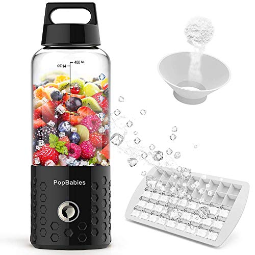 PopBabies P20 Portable, Personal USB Rechargeable Small Blender for Shakes and Smoothies, Stronger