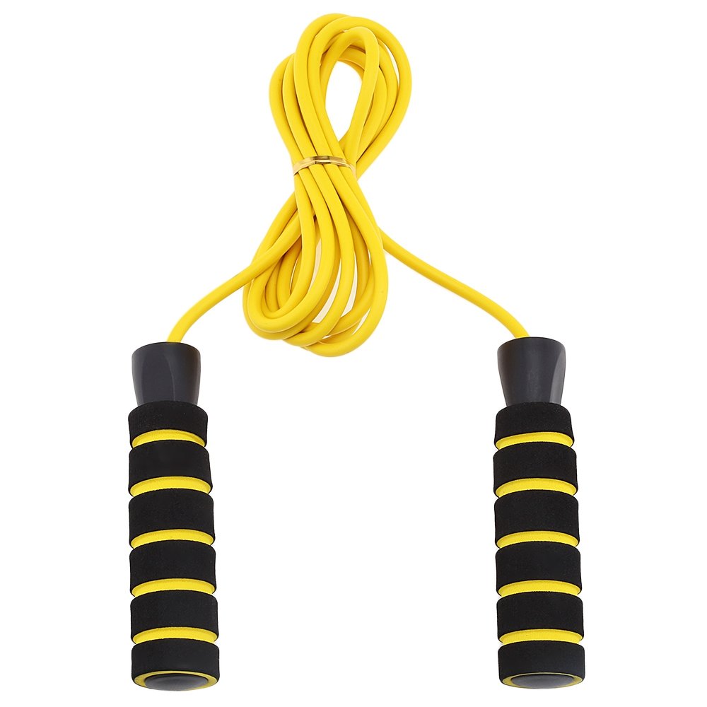 AMIFIT Plastic Handle Skipping-Rope Jump Skipping Rope for Men Women Weight Loss Kids Girls Children Adult - Best in Fitness Sports Exercise Workout (Yellow-Black) (B0CHPMCMZ3) Amazon Price History, Amazon Price Tracker
