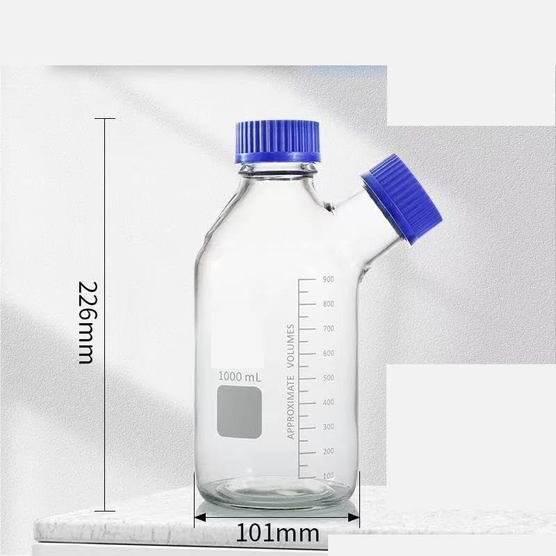 Mobile Phase Vials—Mobile Phase Reagent vials with Blue caps at Ports 2, 3, and 4(1000ml 2 Mouths)