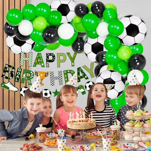 Image of Rozi Decoration Football Theme Birthday Decoration Items Set of 49 Pcs Football Birthday Decoration Items | Happy Birthday Decoration Items for Kids | Sport Theme Birthday Decoration