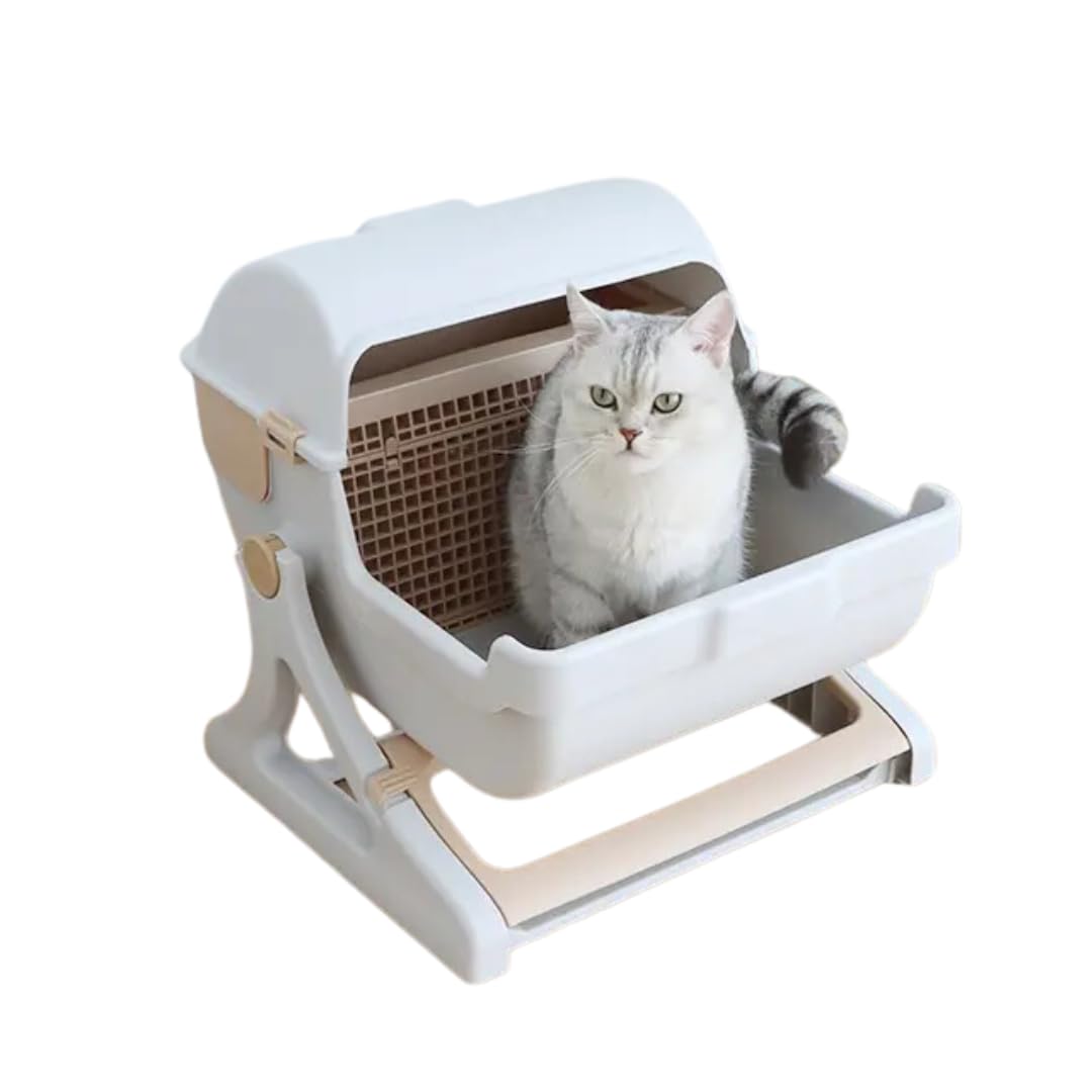 Semi Automatic Cat Litter Box Quick Clumping In Seconds