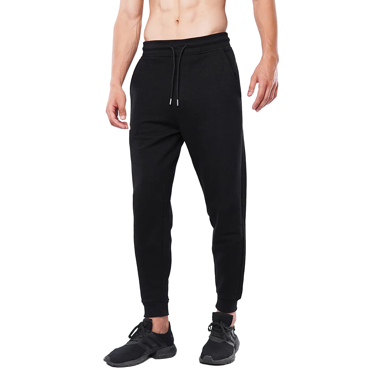MENDEEZMen's Comfortable Basic All day wear Drawstring Terry Joggers with Pockets