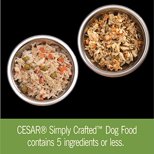 Cesar Simply Crafted Meal Topper, Wet Dog Food Variety Packs, Chicken, Carrots, Potatoes & Peas And Chicken, Sweet Potato, Apple, Barley & Spinach, 8 Count (Pack Of 2) #TOP7