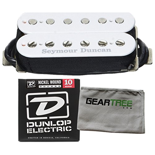 Seymour DuncanSH-4 JB Model Humbucker Pickup (White) w/Geartree Cloth and Pack
