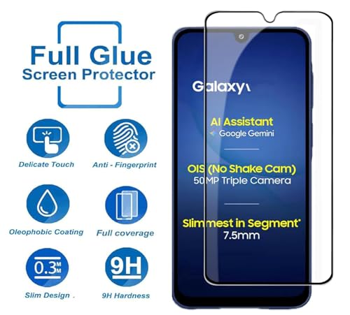 Image of FabeKee /Tempered Glass Screen Protector Compatible for Samsung Galaxy A26 5G | Front And Back Screen Guard With camera lens protector